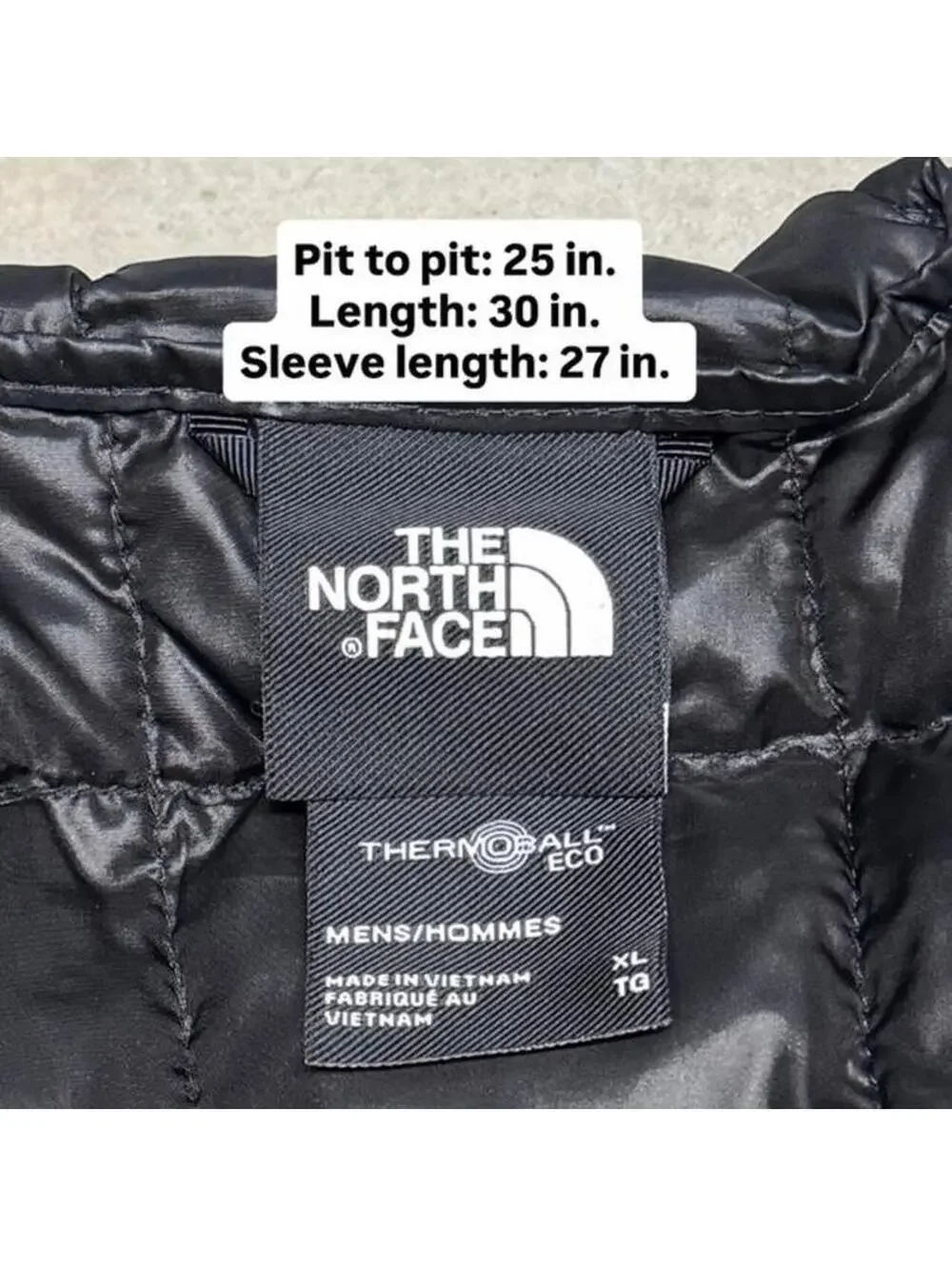 The North Face size men’s